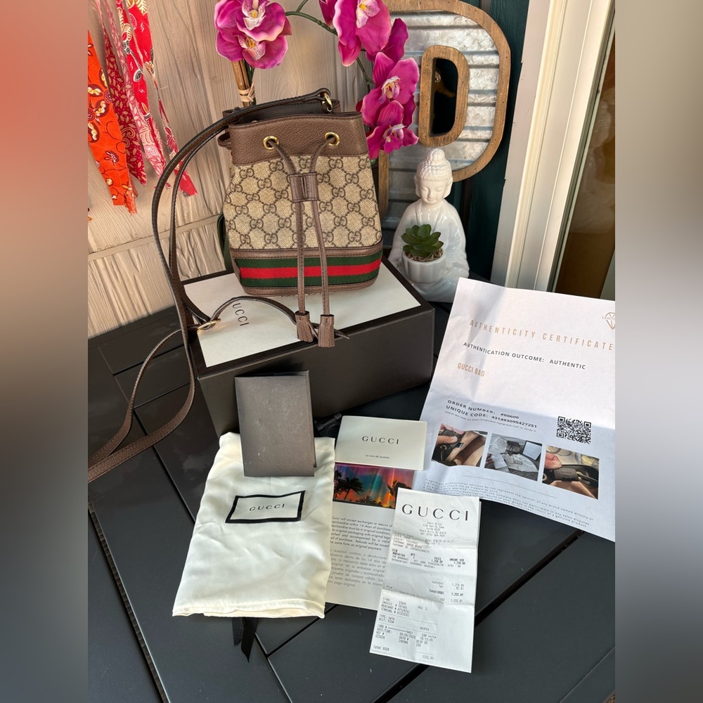 Gucci Brown and Cream Crossbody Bag